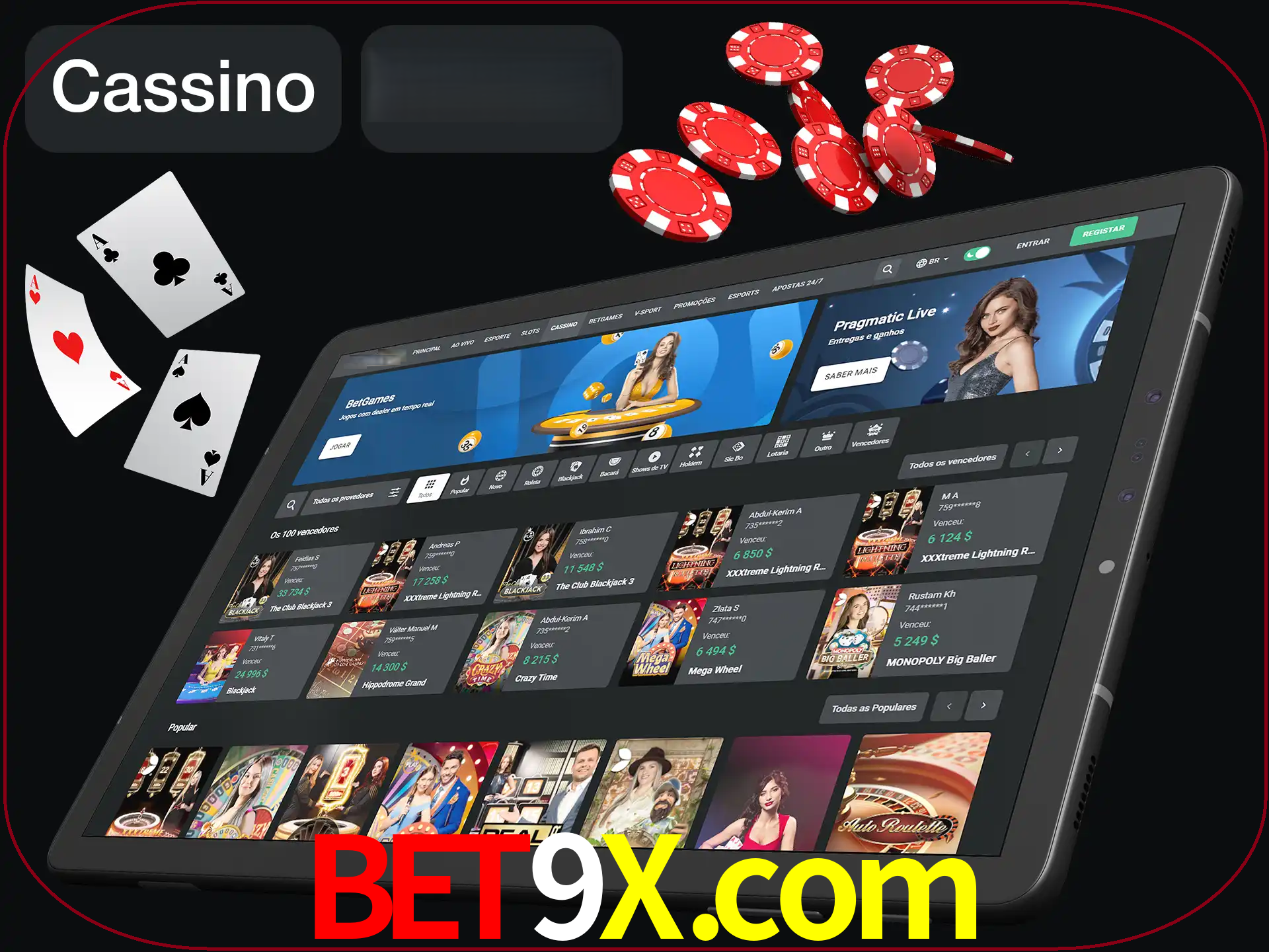 Jogue vários jogos de cassino em nosso cassino.