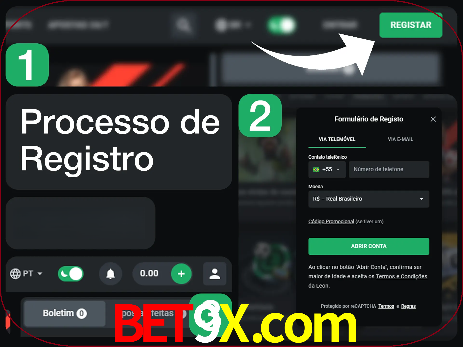 O processo de registro na LeonBet é simples.